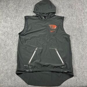 Nike Oregon State Beavers Vest Mens XLT Black Dri-FIT Sleeveless Hoodie Training